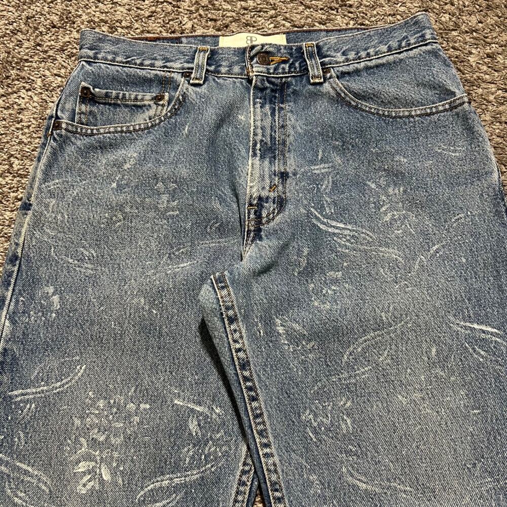 Free People Vintage Levis Jeans Hand Painted Beecher Proch Faded Blue 30x27 - Picture 3 of 14